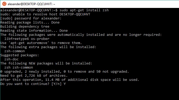 Windows 10에 zsh 및 Oh My Zsh 설치하는 방법