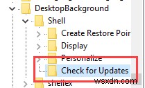 Windows 바탕 화면 우클릭 메뉴에  업데이트 확인  옵션 추가하는 방법
