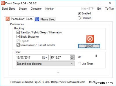 Windows 10 자동 절전 모드 및 화면 잠금 비활성화하는 방법