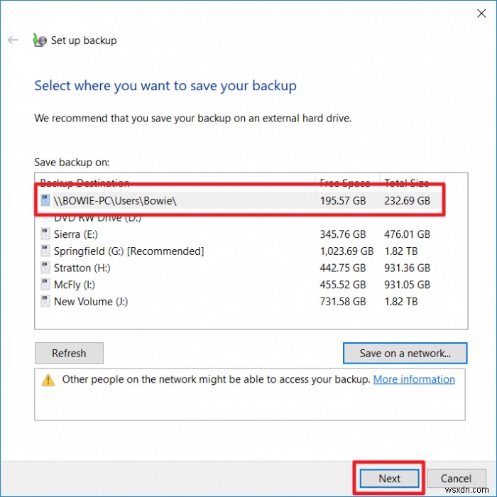 네트워크 드라이브에 Windows 10 백업하는 방법 완벽 가이드