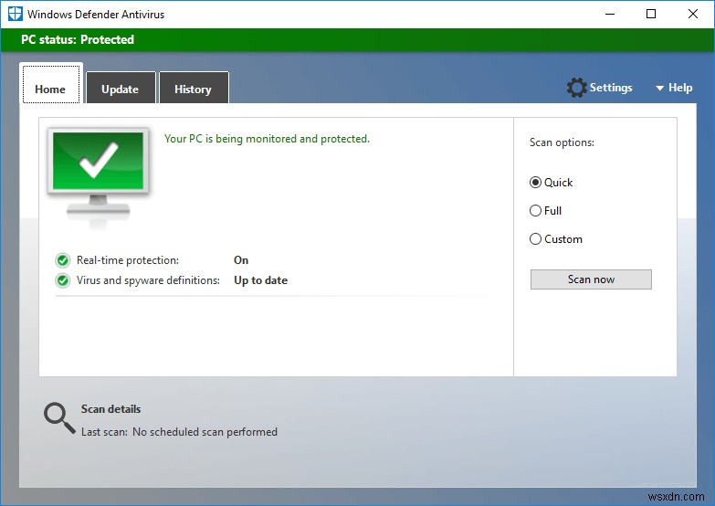 Windows 10 크리에이터스 업데이트에서 예전 Windows Defender 인터페이스 되돌리는 방법