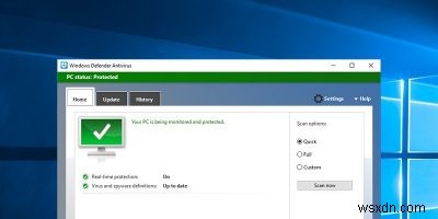Windows 10 크리에이터스 업데이트에서 예전 Windows Defender 인터페이스 되돌리는 방법