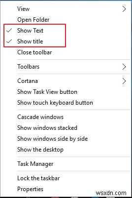 Windows 10에서 XP 빠른 실행 표시줄 되살리는 방법