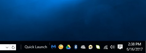 Windows 10에서 XP 빠른 실행 표시줄 되살리는 방법