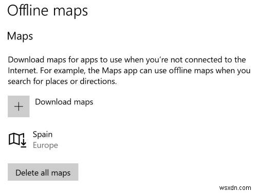 Windows 10에서 빙 지도(Bing Maps)를 오프라인으로 사용하는 방법