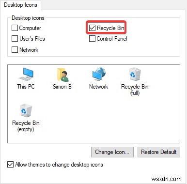 Windows 10에서 사라진 휴지통 복구하는 방법