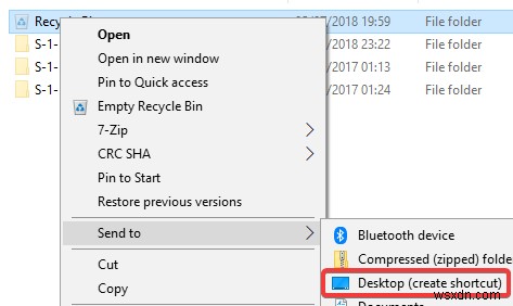 Windows 10에서 사라진 휴지통 복구하는 방법
