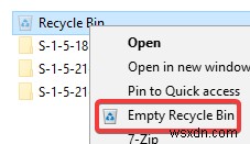 Windows 10에서 사라진 휴지통 복구하는 방법