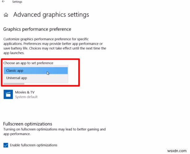 Windows 10에서 앱별로 선호하는 GPU를 지정하는 방법