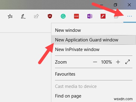 Windows 10에서 Microsoft Edge Application Guard 활성화하는 방법