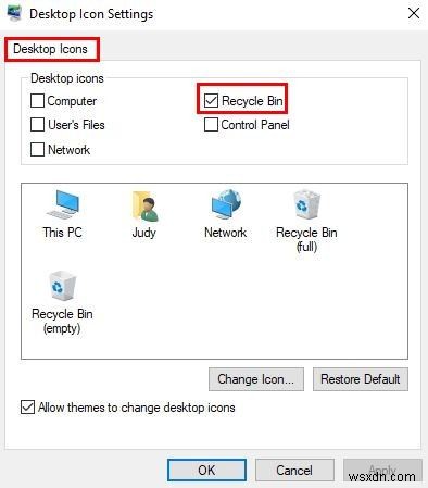 Windows 10에서 휴지통 비활성화 및 바탕화면에서 숨기는 방법