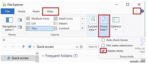 Windows 10에서 숨겨진 파일 및 폴더 표시하는 3가지 방법