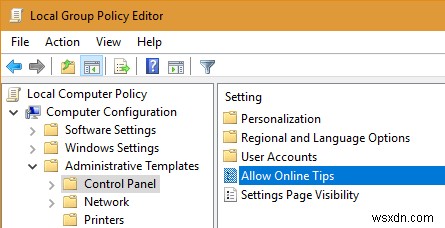 Windows 10 설정 앱에서 불필요한  팁  제거하는 방법