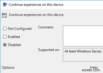 Windows 10에서 공유 환경(Shared Experiences) 기능 비활성화하는 방법