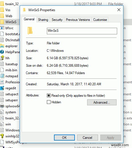 Windows 10에서 구성 요소 저장소(WinSxS) 크기 확인 및 정리하는 방법