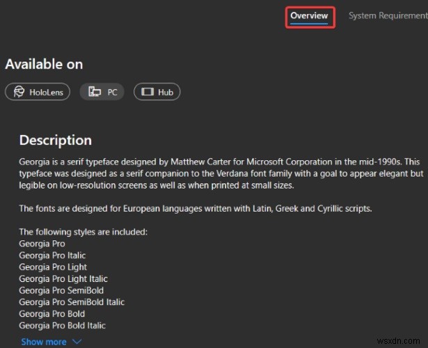 Windows 10 Microsoft Store에서 글꼴 다운로드하는 방법