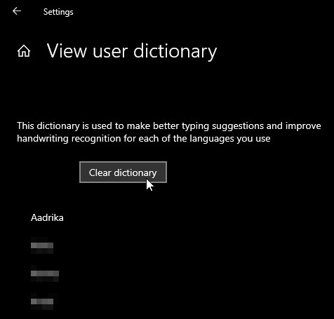 Windows 10에서 사용자 사전에 단어를 추가하거나 삭제하는 방법