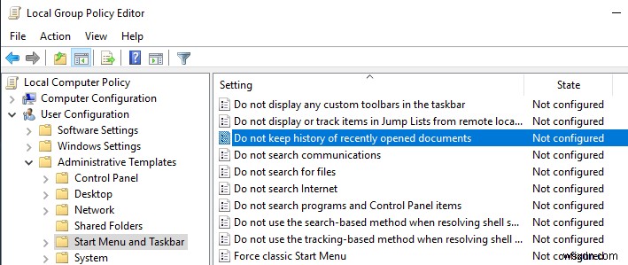 Windows 10에서 최근 사용한 항목 및 자주 사용하는 폴더 표시 끄는 방법