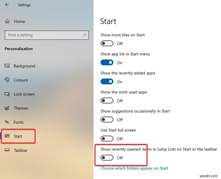 Windows 10에서 최근 사용한 항목 및 자주 사용하는 폴더 표시 끄는 방법
