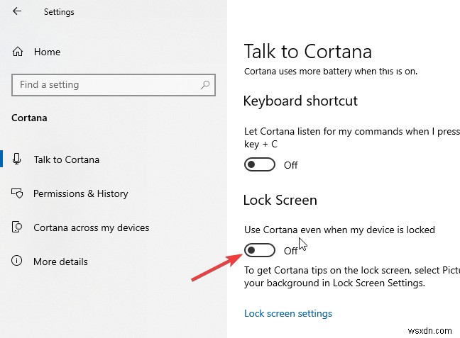 Windows 10 잠금 화면에서 Cortana 비활성화하는 방법 총정리