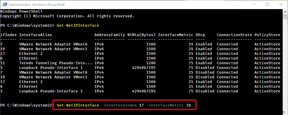 Windows에서 네트워크 우선순위 변경하는 방법 (어댑터 설정 · PowerShell)