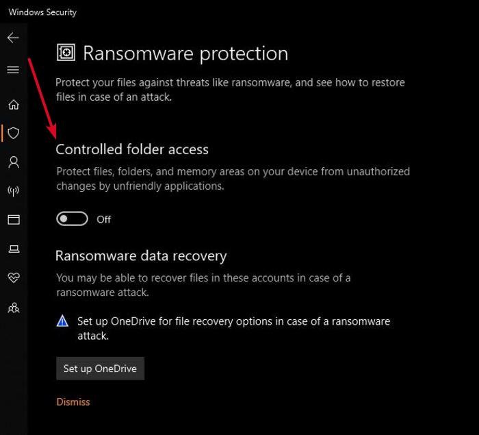 윈도우 디펜더(Windows Defender)에서 랜섬웨어 보호 기능 활성화하는 방법