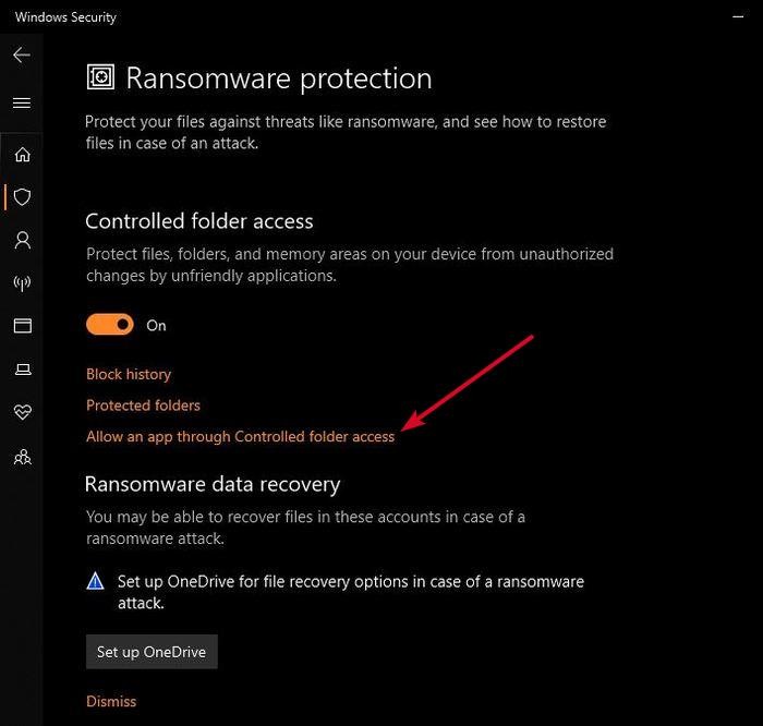 윈도우 디펜더(Windows Defender)에서 랜섬웨어 보호 기능 활성화하는 방법