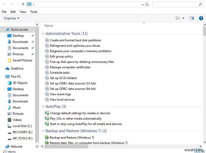 Windows 10에서 갓 모드(God Mode) 활성화하는 방법