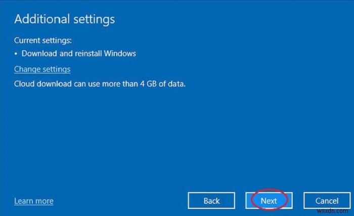 Windows 10 클라우드 다운로드로 공장 초기화하는 방법