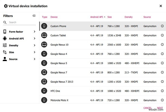Windows 10에서 Genymotion으로 안드로이드 앱을 실행하는 방법