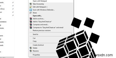 Windows 10 마우스 오른쪽 클릭 메뉴에 메모장으로 열기 옵션 추가하는 방법