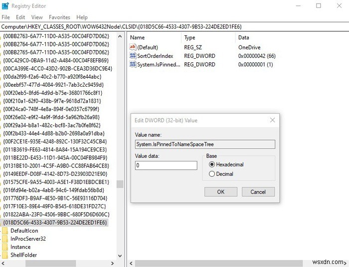 Windows 10 파일 탐색기에서 OneDrive 숨기는 방법 (레지스트리 편집)