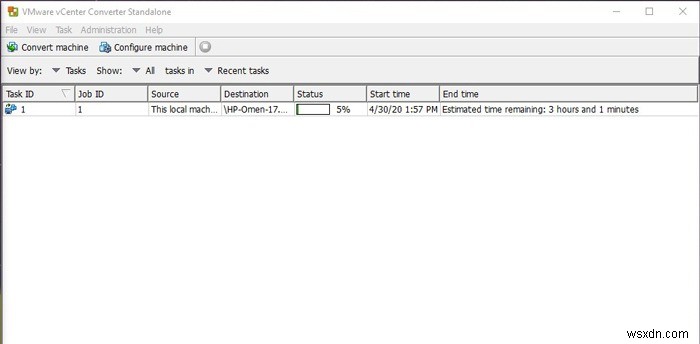 기존 Windows 10 PC를 그대로 가상 머신으로 변환하는 방법