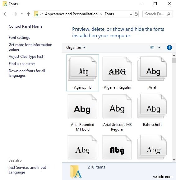 Windows 10에서 글꼴 설치하고 관리하는 방법 완벽 가이드