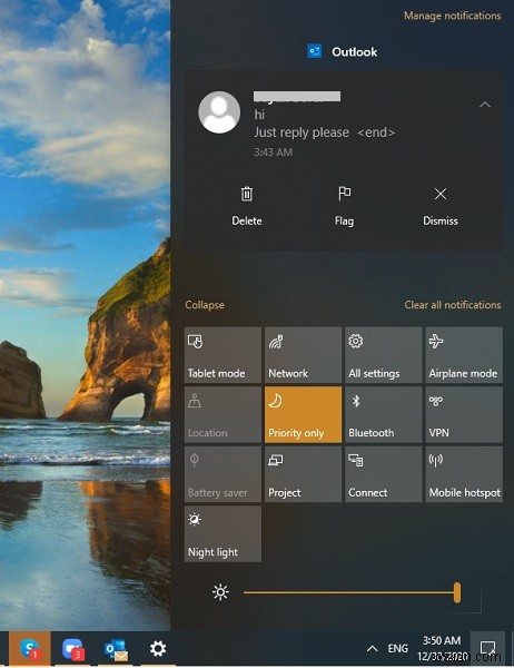 Windows 10 포커스 지원(Focus Assist)으로 알림 제어하는 방법