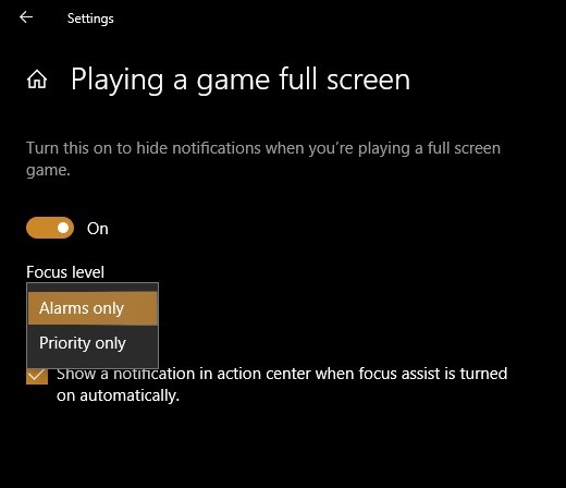Windows 10 포커스 지원(Focus Assist)으로 알림 제어하는 방법