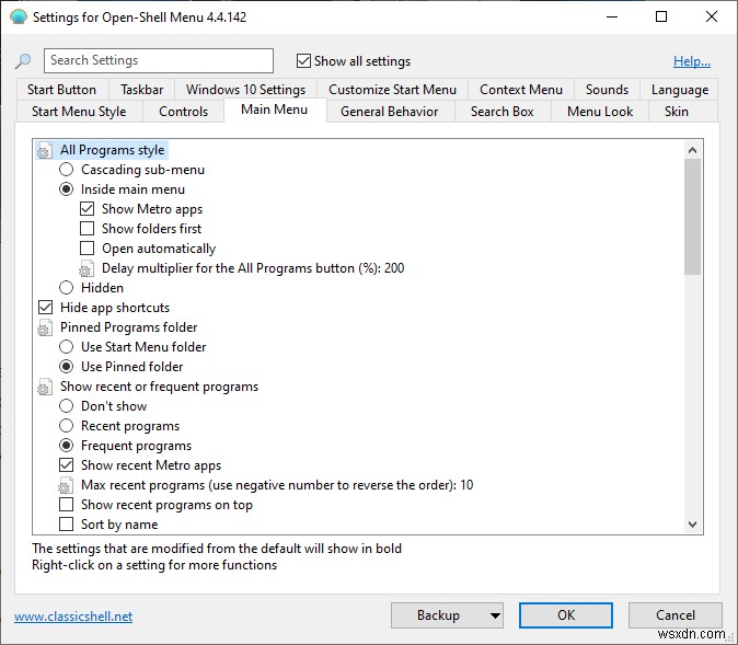 Open-Shell로 Windows 10 시작 메뉴를 자유롭게 꾸미는 방법