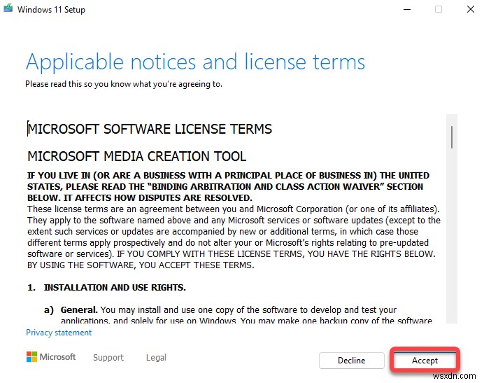 미디어 생성 도구로 Windows 11 다운로드하고 설치하는 방법