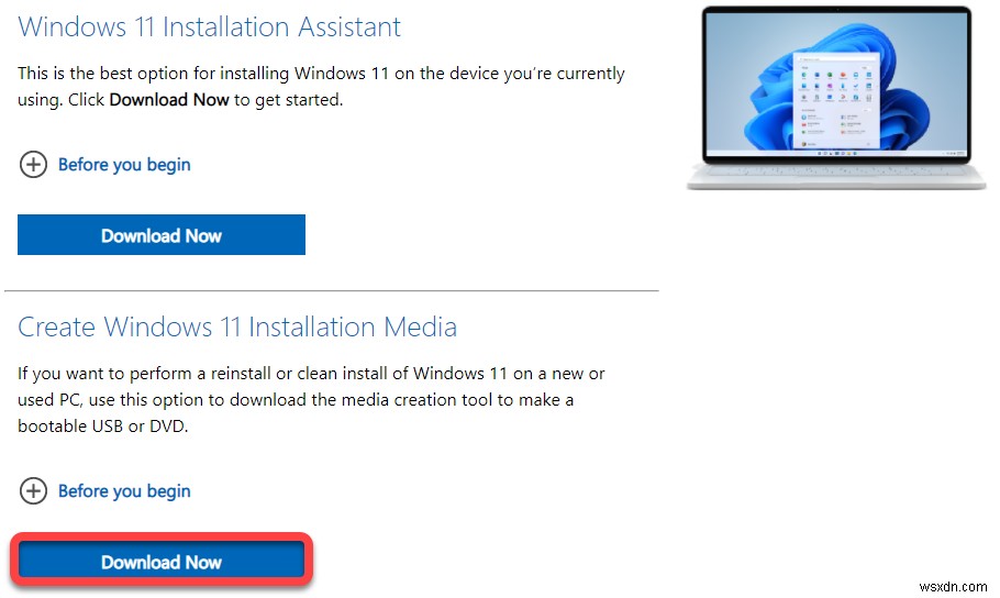 미디어 생성 도구로 Windows 11 다운로드하고 설치하는 방법