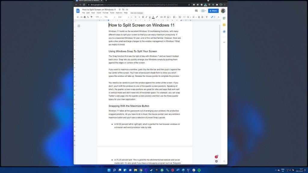Windows 11에서 화면 분할하는 방법 완벽 정리