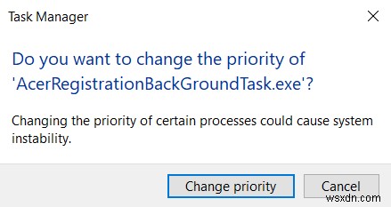 Windows 10 작업 관리자에서 프로세스 우선순위 설정하는 방법