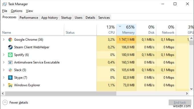Windows 10에서  컴퓨터의 메모리가 부족합니다  오류 해결하는 방법