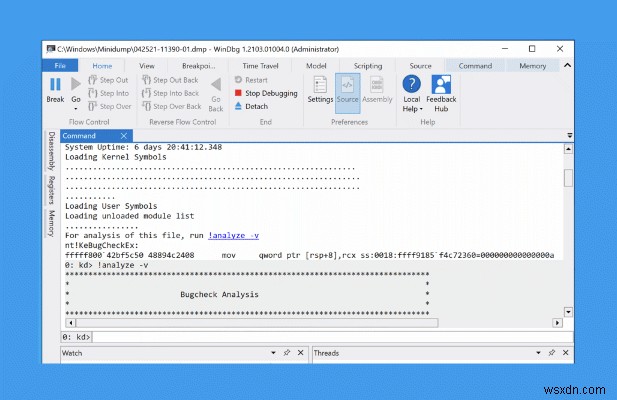 Windows 10 메모리 덤프 파일(.dmp) 분석하는 방법 총정리