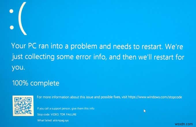 Windows 10 비디오 TDR 실패 BSOD 오류 해결 방법 총정리