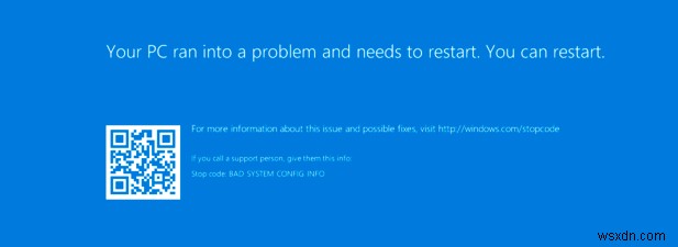 Windows 10 BAD_SYSTEM_CONFIG_INFO 블루스크린 오류 해결 완벽 가이드