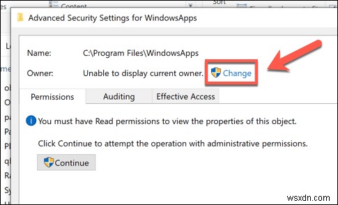Windows 10에서 숨겨진 WindowsApps 폴더에 접근하는 방법