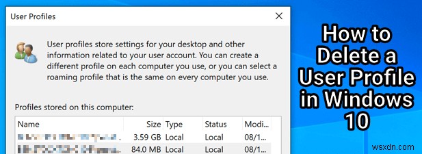 Windows 10에서 사용자 프로필 삭제하는 방법 완벽 가이드