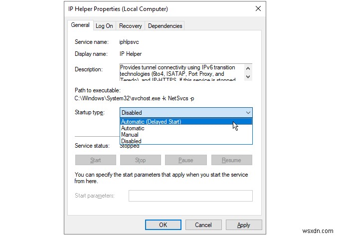 Windows 10의 Iphlpsvc(IP Helper) 서비스란? 안전하게 비활성화하는 방법