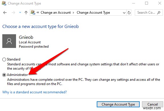 Windows 10에서 관리자 계정을 변경하는 5가지 방법