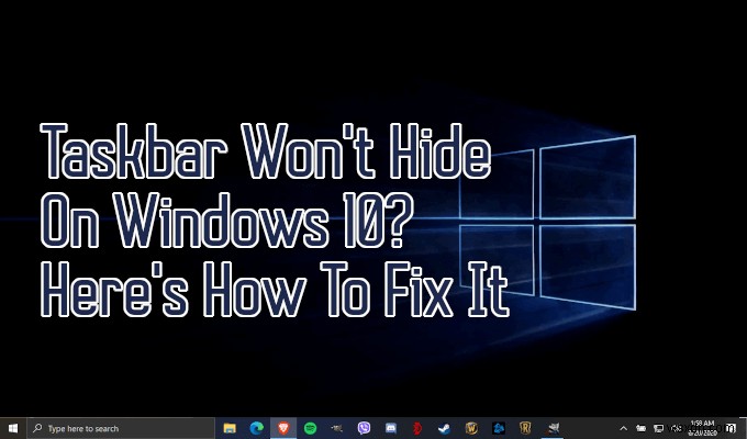 Windows 10 작업 표시줄 자동 숨김 문제, 원인과 해결 방법 총정리
